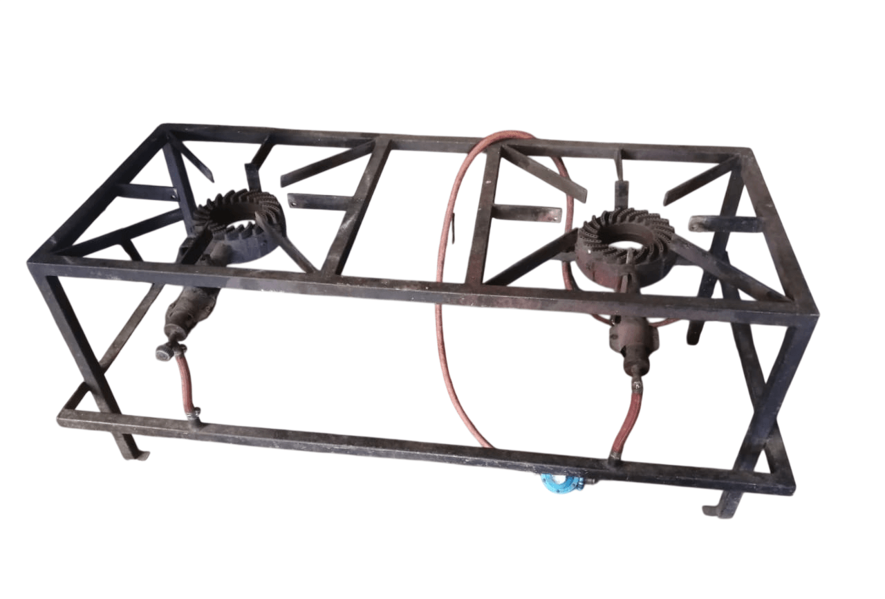 Custom welded steel gas stove stand fabrication in Cape Town